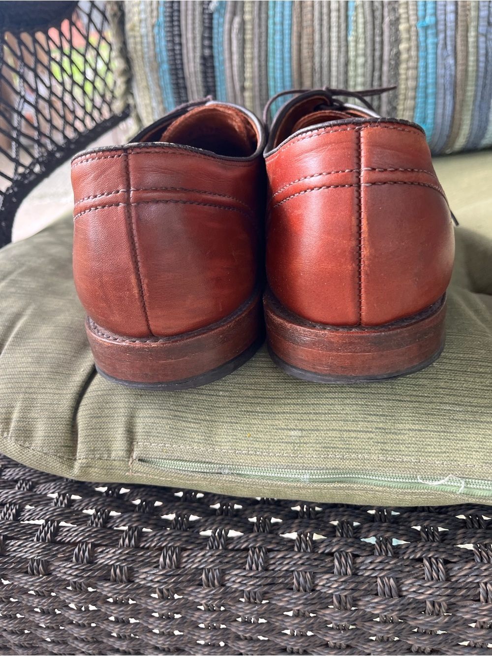 Allen Edmonds Chili Leather Brown Split men’s shoes - Picture 4 of 6